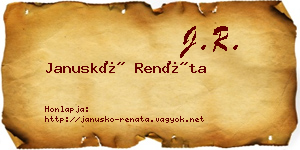 Januskó Renáta névjegykártya