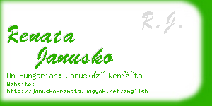 renata janusko business card
